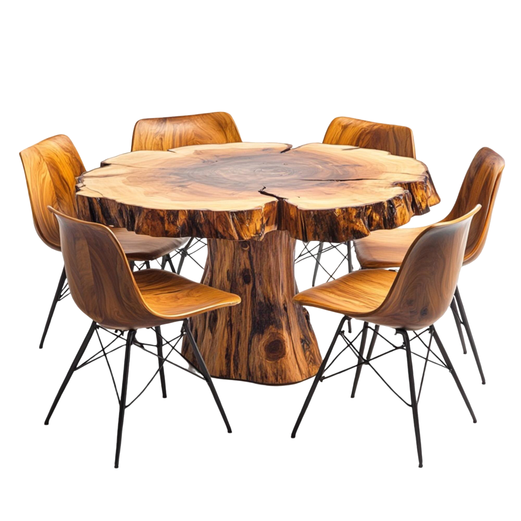 Handmade wooden dining table